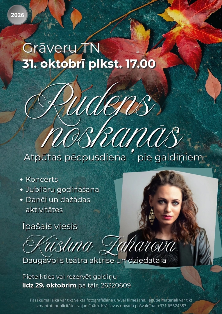 Rudnes noskaņās atpūtas pēcpusdiena ar K.Zaharovu Grāveru TN 31.10.2026. 17.00