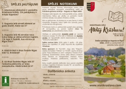 Orientēšanās spēles noteikumi, jautājumi un informācija par pasākumu