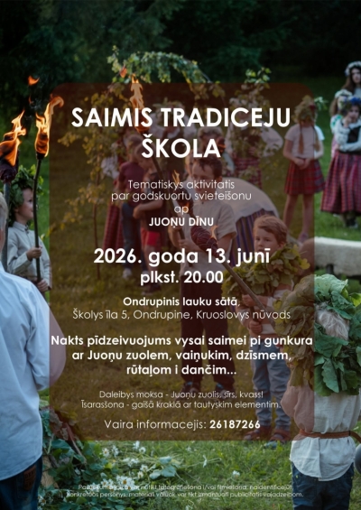 Saimes tradīciju skola Andrupenes lauku sētā