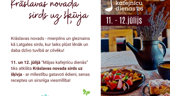 "Mājas kafejnīcu dienas" Krāslavas novadā