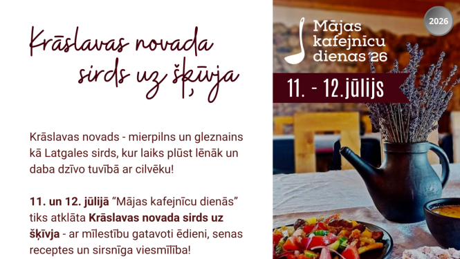 "Mājas kafejnīcu dienas" Krāslavas novadā