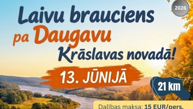 Upes ainava. Laivu brauciena afisā.