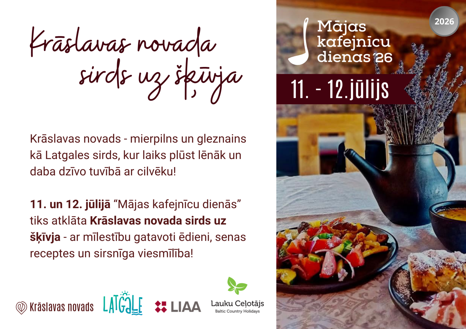 "Mājas kafejnīcu dienas" Krāslavas novadā