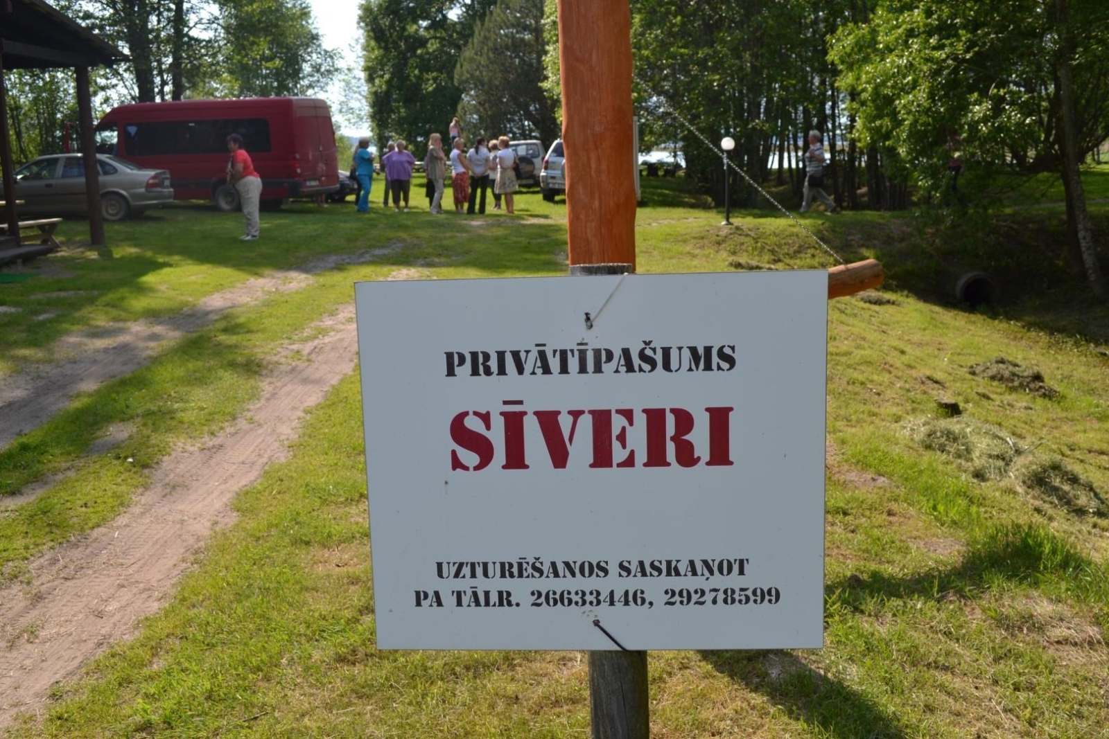 Kempinga Sīveri izkārtne