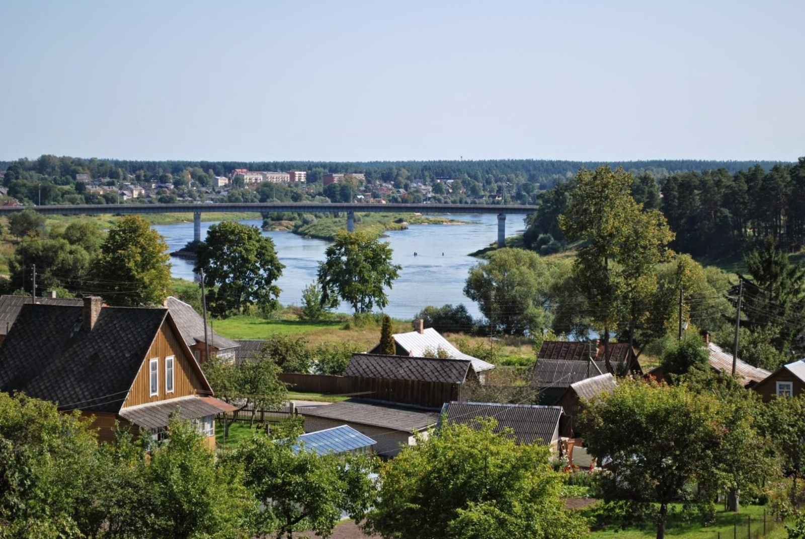 Skats no Karņicka kalna uz Krāslavu