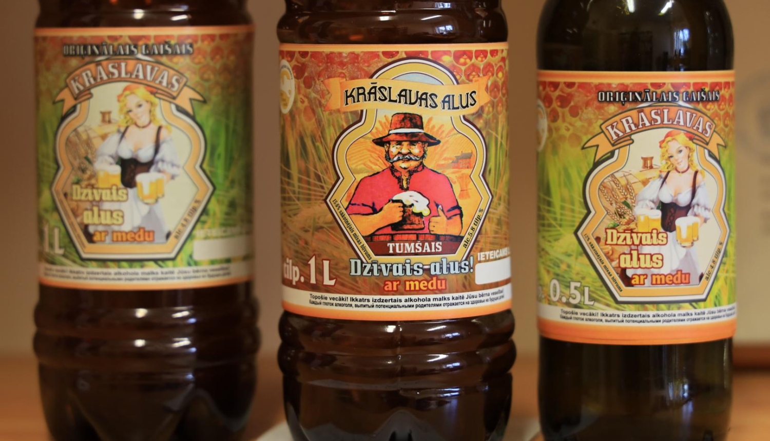 Krāslavas alus pudeles