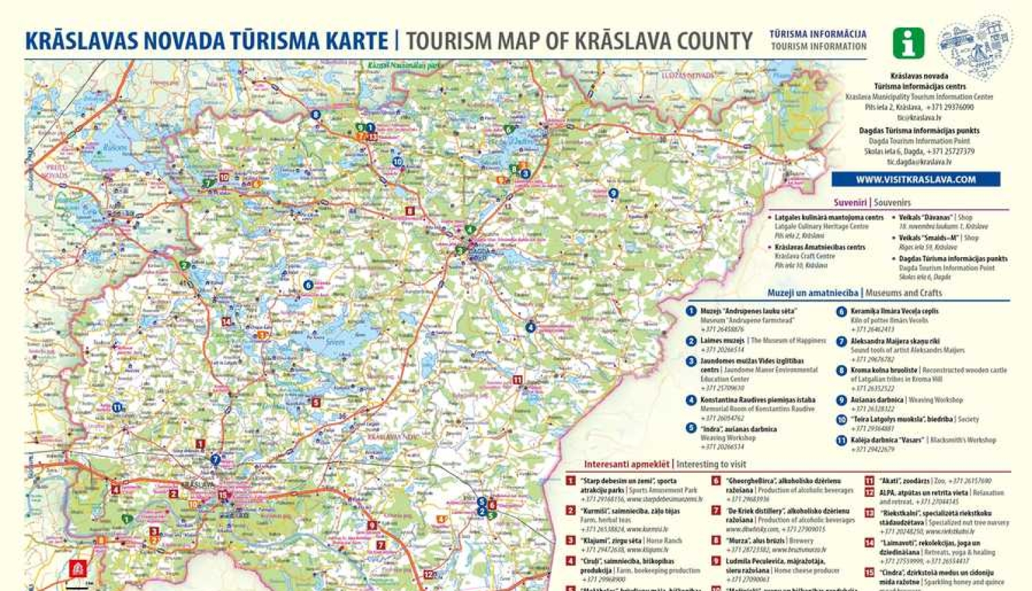 Krāslavas novada tūrisma karte