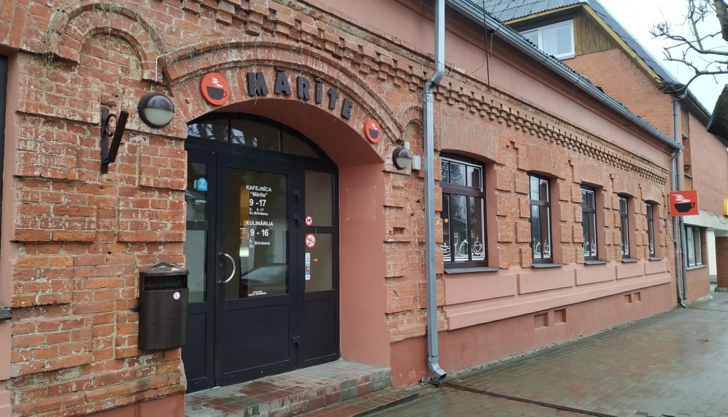 Kafejnīcas "Mārīte" ieeja