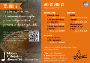 "Mājas kafejnīcu dienas" Krāslavas novadā