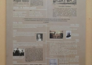 Informācijas stends par Mariju Andžāni