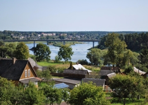 Skats no Karņicka kalna uz Krāslavu