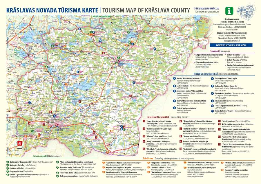 Krāslavas novada tūrisma karte